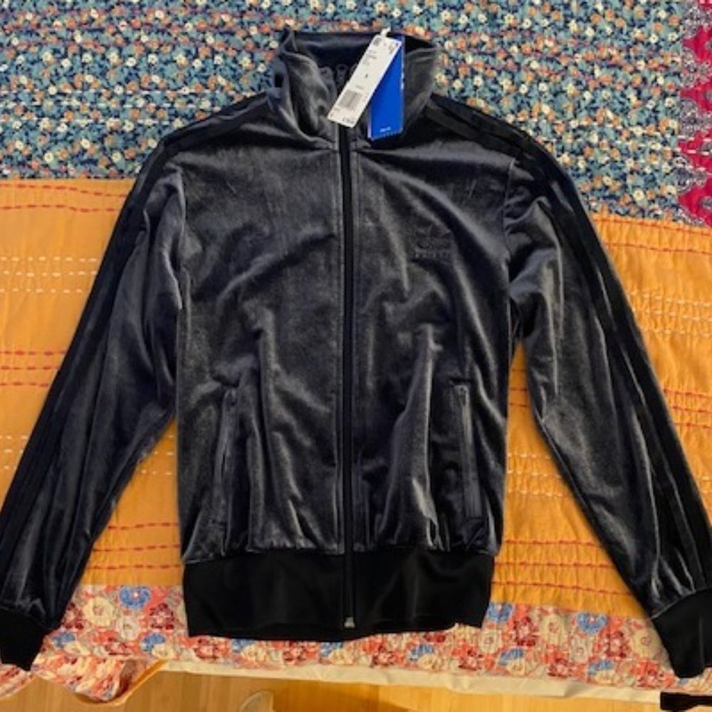 Ladies Adidas Firebird Velour Track Jacket